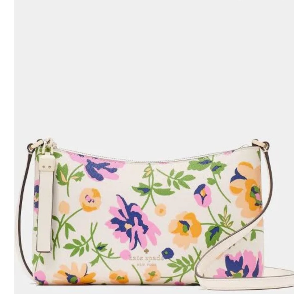 Kate Spade Sadie candied flowers Crossbody Bag cream and multi color NWT - Picture 2 of 10